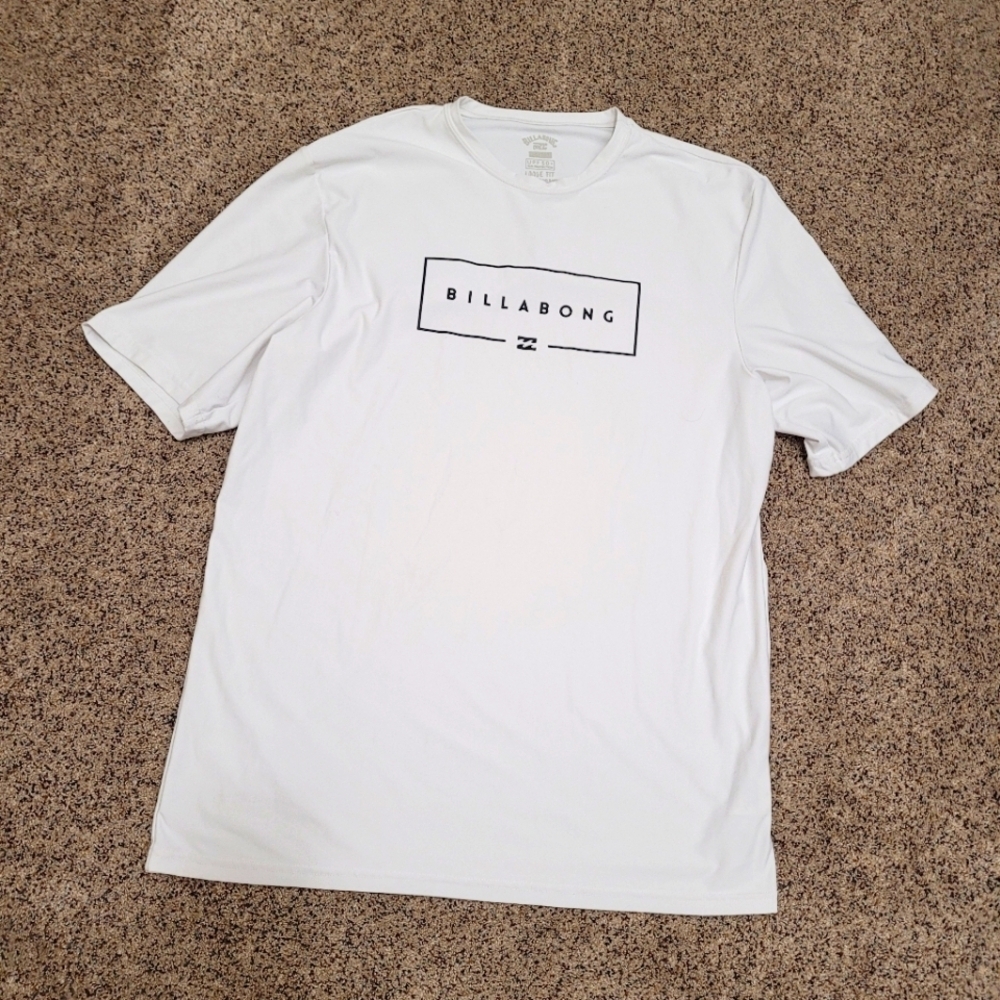 Billabong Mens Upf 50+ Sun Protection Loose Fit White Shirt Size XL